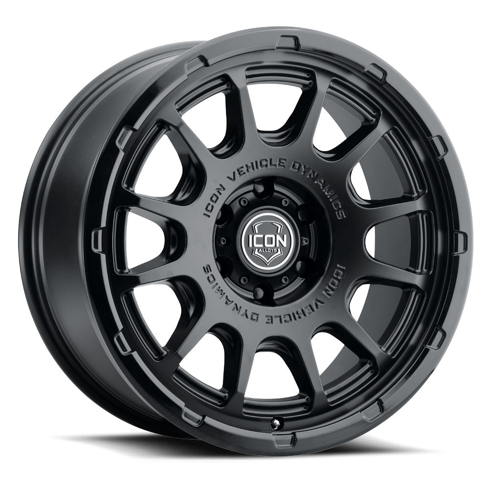 ICON Alloys Rancho 20x9 / 6x5.5 / 16mm / 5.625in BS DBL Black Wheel - 8420909056DB