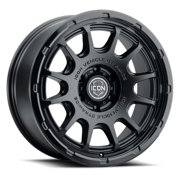 ICON Alloys Rancho 20x9 / 6x5.5 / 16mm / 5.625in BS DBL Black Wheel - 8420909056DB