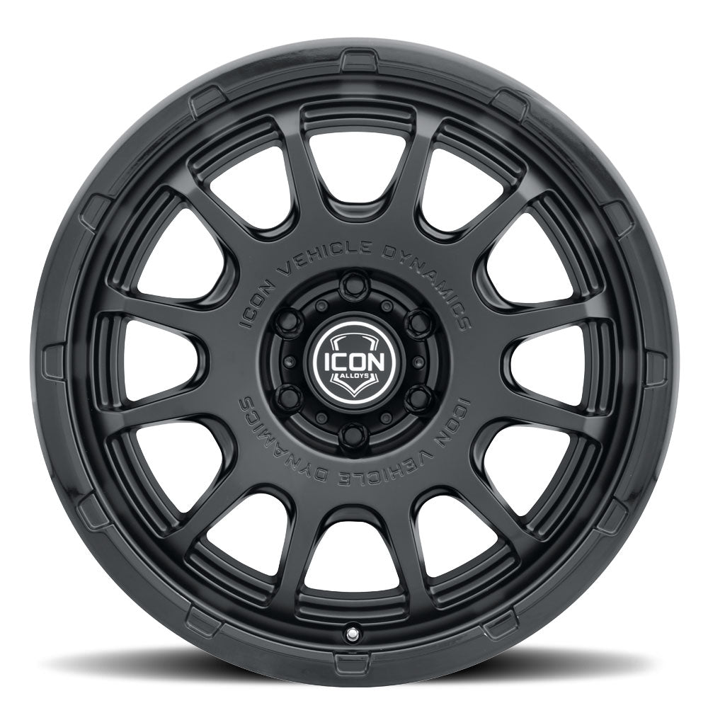 ICON Alloys Rancho 20x9 / 6x5.5 / 16mm / 5.625in BS DBL Black Wheel - 8420909056DB