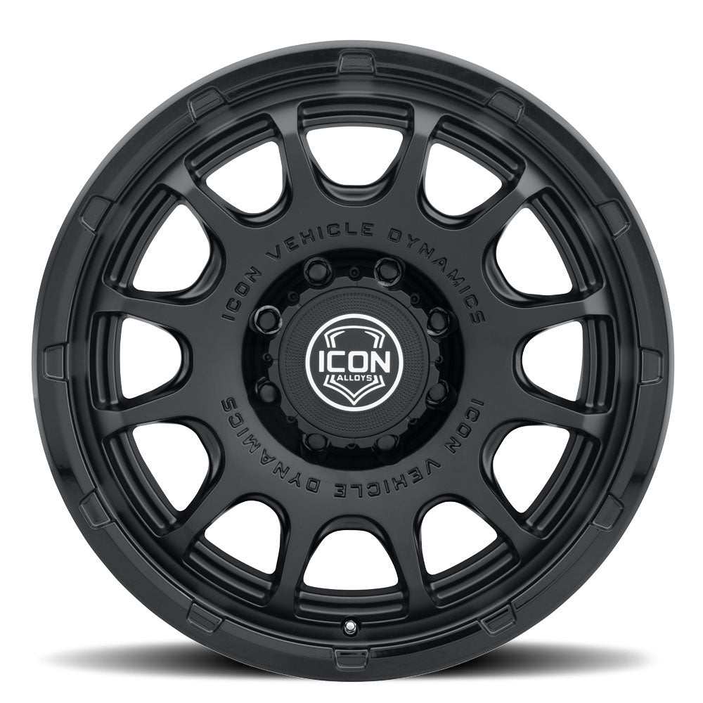 ICON Alloys Rancho 20x9 / 8x180 / 12mm / 5.5in BS DBL Black Wheel - 8420908955DB