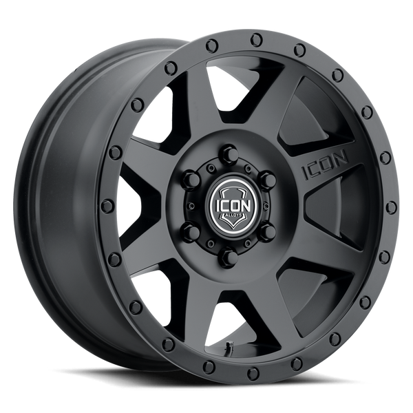 ICON Rebound 20x9 6x5.5 0mm Offset 5in BS 106.1mm Bore Double Black Wheel - 1820908350DB for 1995-2025 Toyota Tacoma - front 