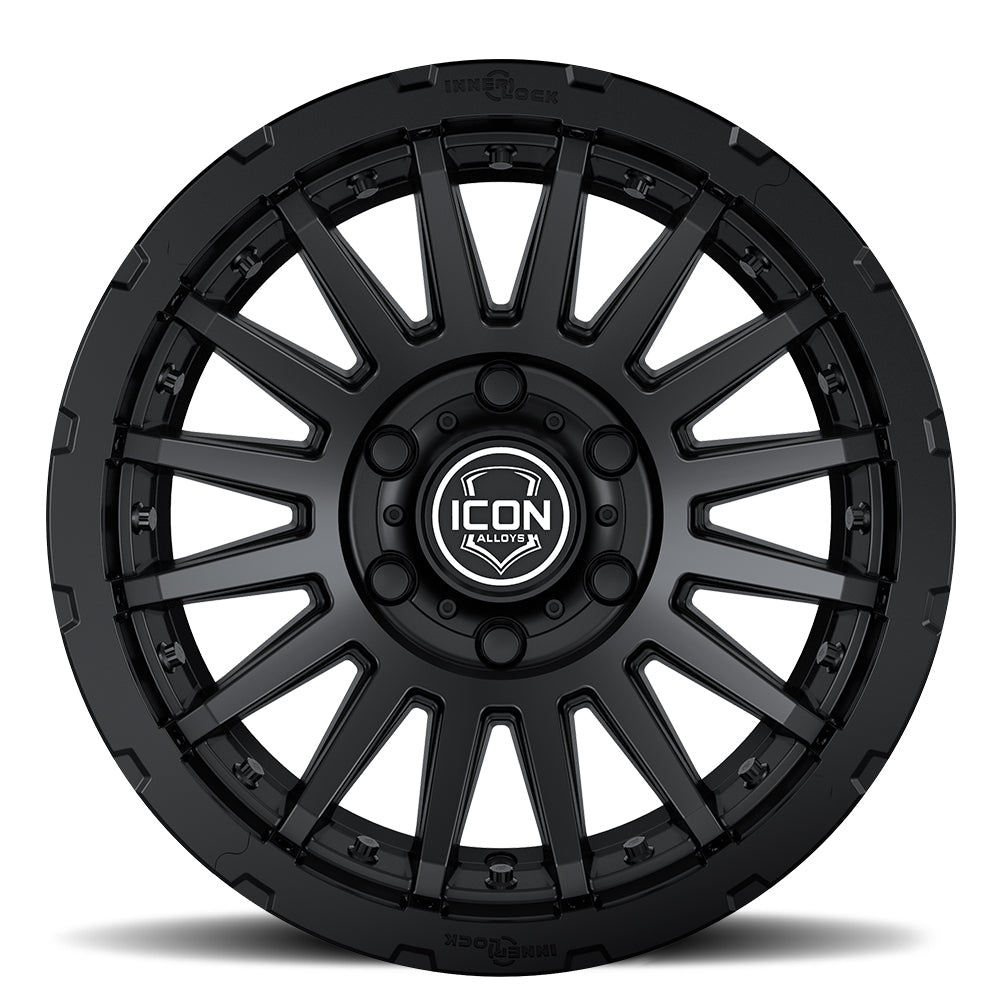 ICON Recon Pro 17x8.5 8 x 6.5 13mm Offset 5.25in BS Satin Black Wheel - 23617858052SB