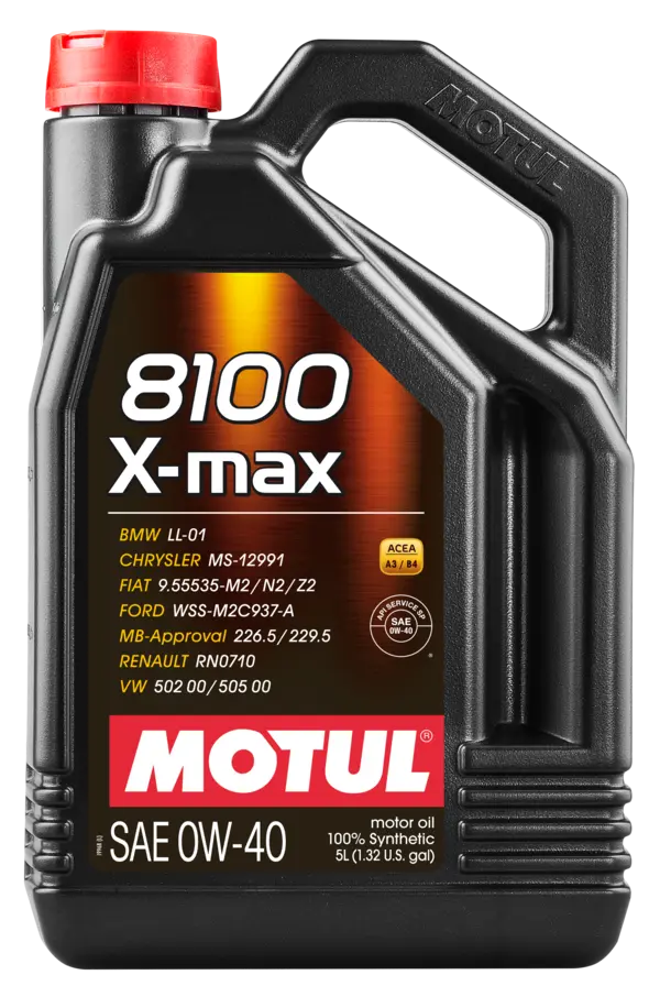 Motul 8100 X-MAX 0W40- Porsche A40 - 5L