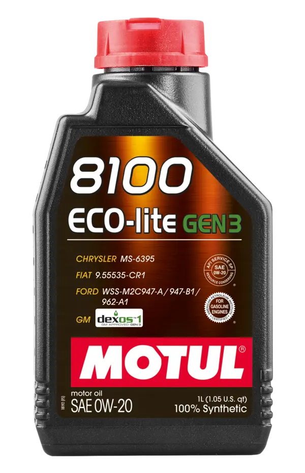 Motul 8100 Eco-Lite Gen3 0W20 - 1L