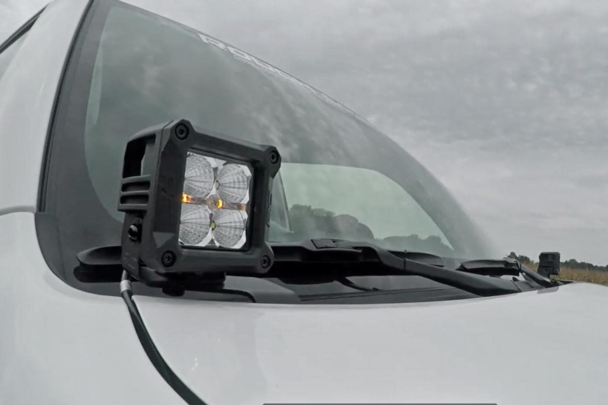 Rough Country - LED Light Kit - Ditch Mount - 2" Black Pair - Amber DRL - Toyota 4Runner (10-24) - 70798 by Rough Country - d