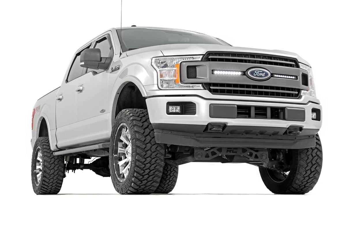 Rough Country - 10 Inch Chrome Series LED Light Bar - Slim Line - Pair - 70410A by Rough Country - angle view