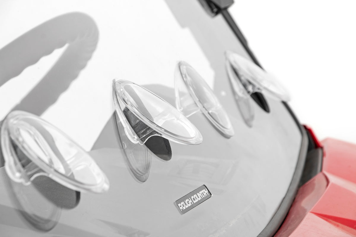 Rough Country - Vented Full Windshield - Scratch Resistant - Polaris Ranger 1000/Ranger XP 900/1000 - 98232010 for 2013-2017 