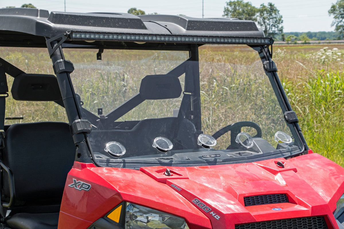 Rough Country - Vented Full Windshield - Scratch Resistant - Polaris Ranger 1000/Ranger XP 900/1000 - 98232010 for 2013-2017 