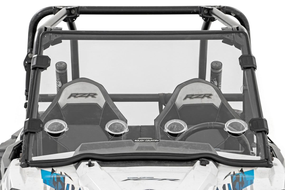 Rough Country - Full Windshield - Vented - Scratch Resistant -  Polaris RZR XP 1000 - 98241810 for 2014-2019 Polaris Rzr Xp 1