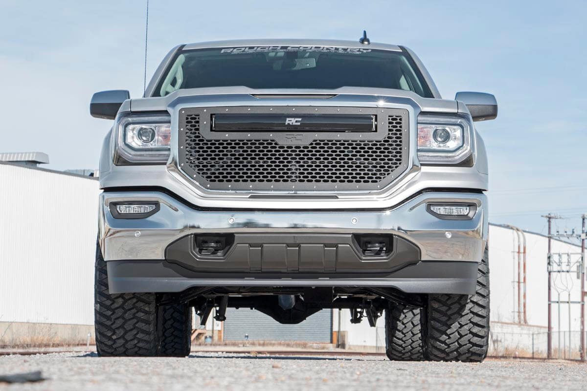 Rough Country - 3.5 Inch Lift Kit - Cast Steel LCA - Vertex/V2 - Chevy/GMC 1500 (14-18 & Classic) - 12457 for 2014-2018 Chevr