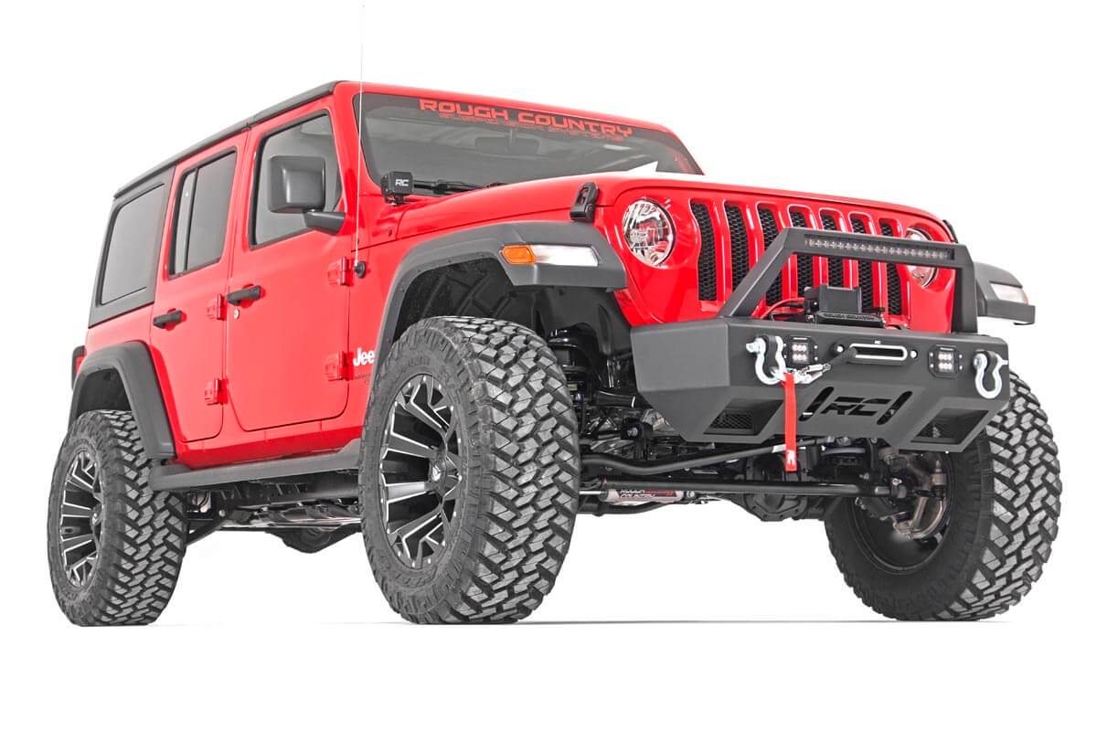 Rough Country - 3.5 Inch Lift Kit - Adj Lower - FR D/S - Jeep Wrangler Unlimited Rubicon (18-23) - 69131 for 2018-2023 Jeep W