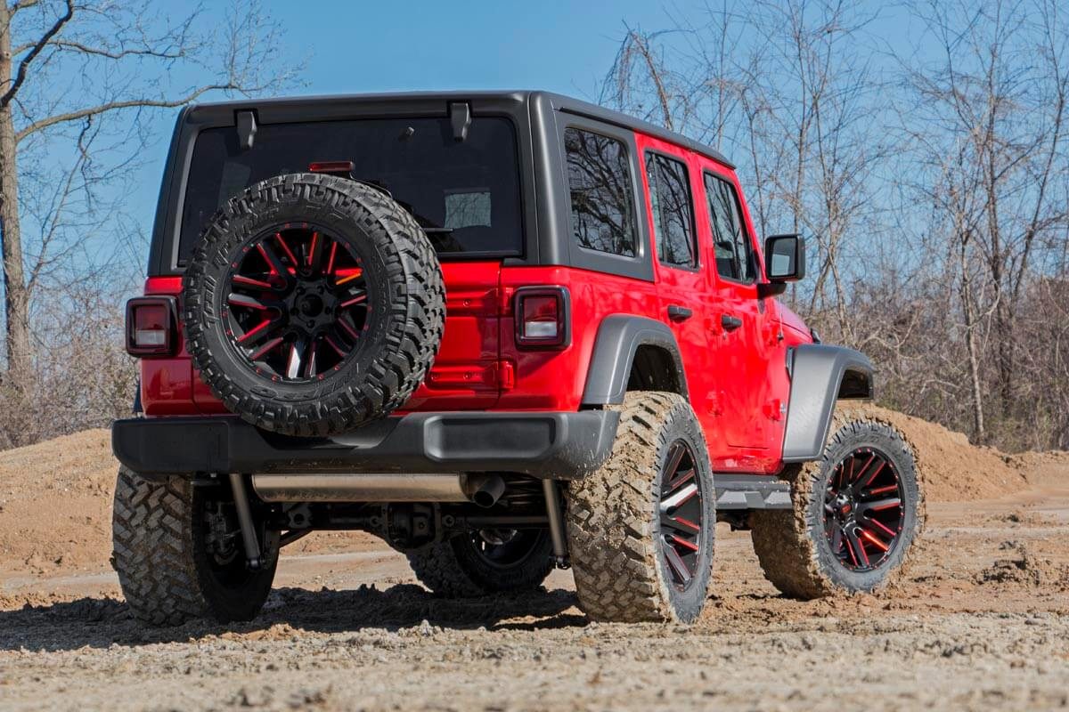 Rough Country - 3.5 Inch Lift Kit - Adj Lower - FR D/S - M1R - Jeep Wrangler Unlimited 4WD (18-23) - 65544 for 2018-2023 Jeep