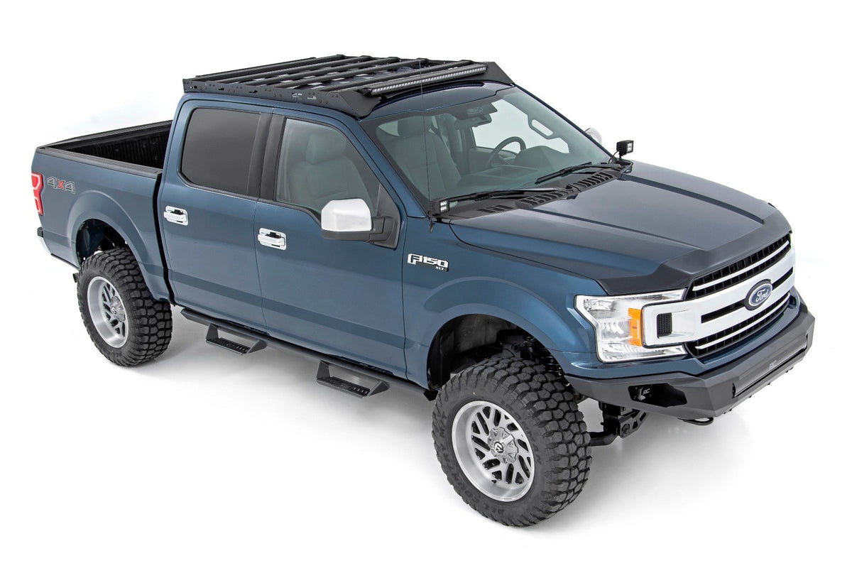 Rough Country - Roof Rack - FR 40 Inch Single Row BLK LED - Ford F-150 2WD/4WD (2015-2018) - 51021 for 2015-2018 Ford F 150 -