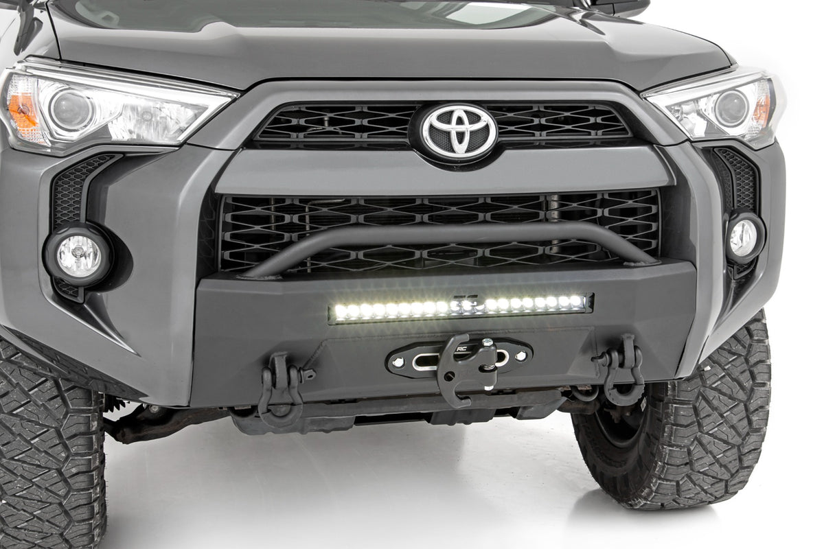 Rough Country - Front Bumper - Hybrid - 20" Blk LED - Amber - Toyota 4Runner 2WD/4WD (14-24) - 10746 by Rough Country - angle