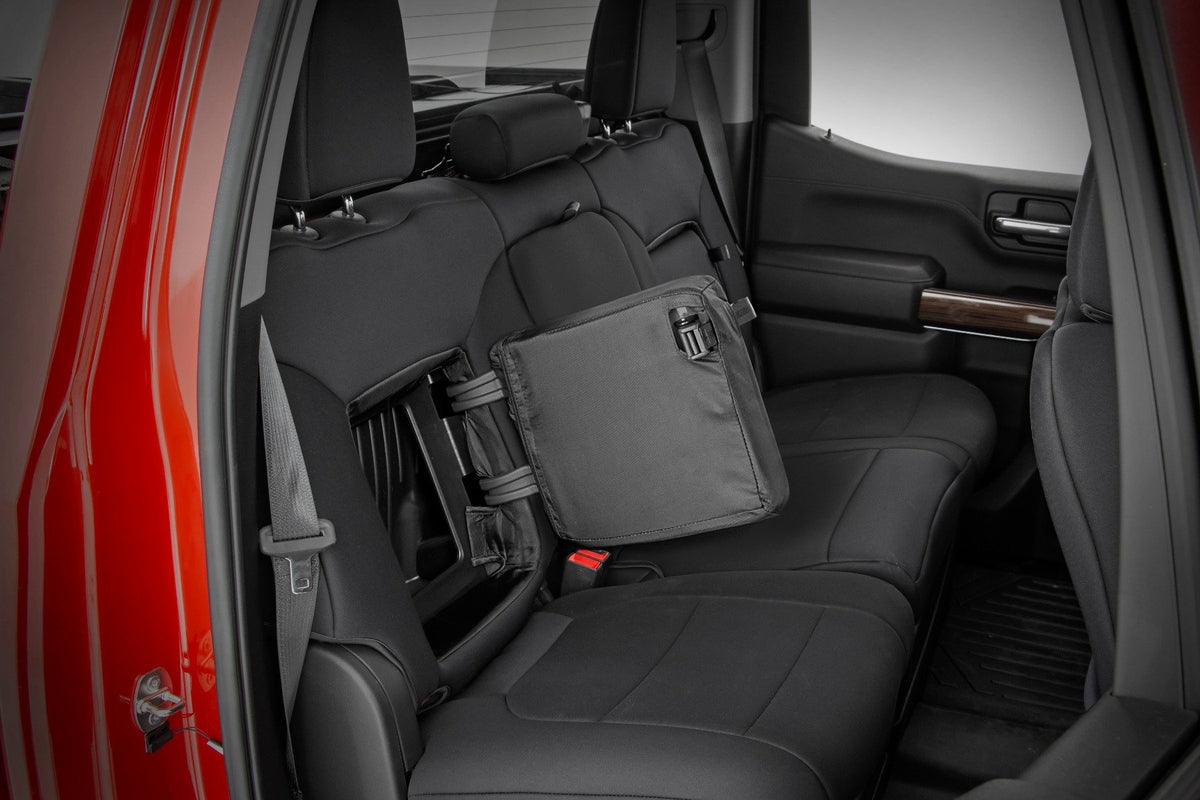 Rough Country - Seat Covers - FR 40/40/20 & RR Back Storage - Chevy/GMC Sierra/Silverado 1500 (19-25) - 91037 for 2019-2024 C