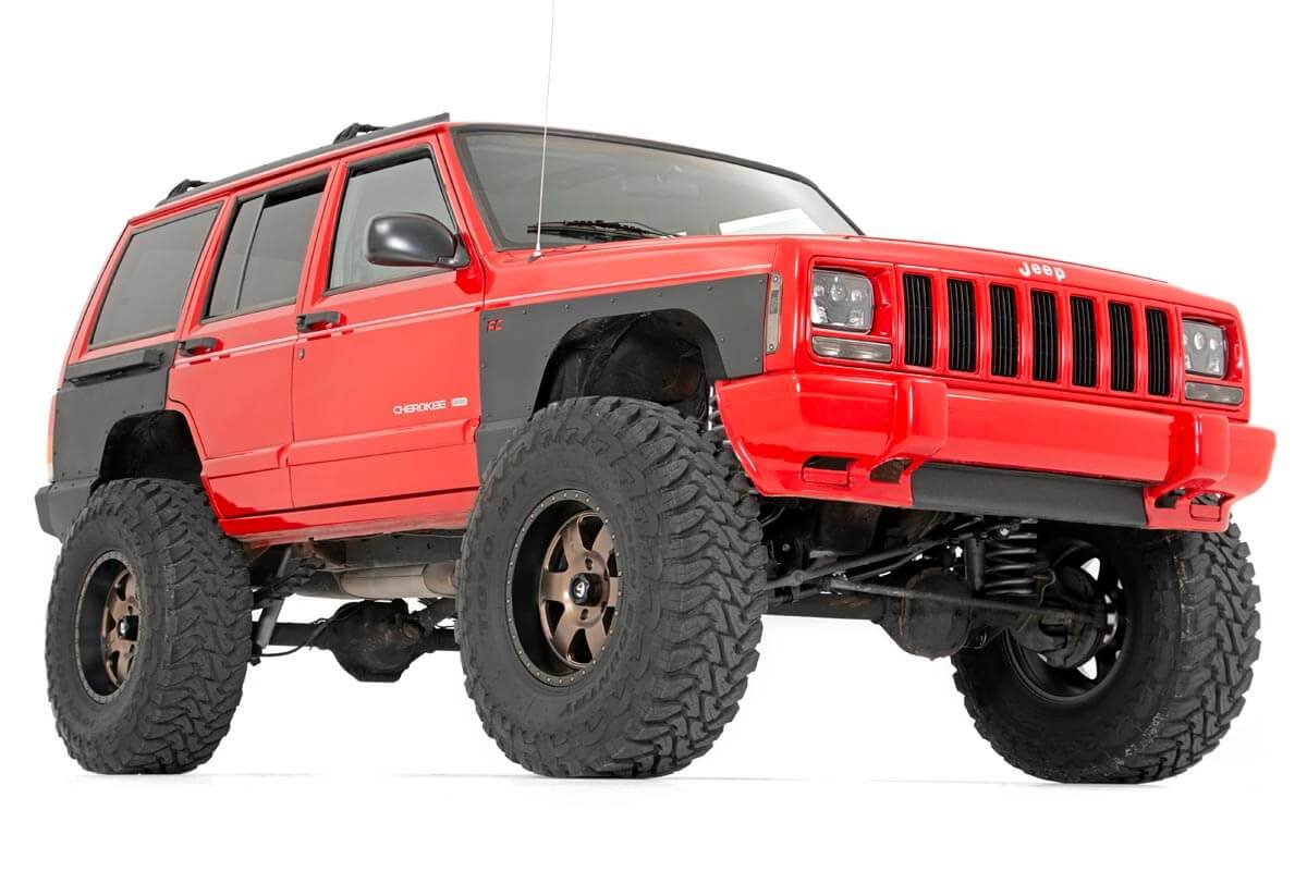 Rough Country - Full Body Armor - FR & RR Combo - Jeep Cherokee XJ 2WD/4WD (1997-2001) - 10581 for 1997-2001 Jeep Cherokee - 