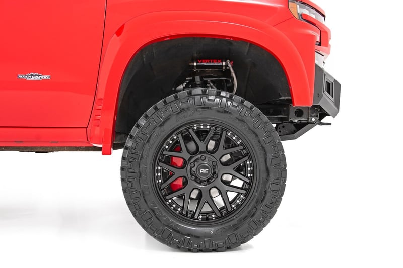 Rough Country 95 Series Wheel/One-Piece/Gloss Black/20x10/6x5.5/-18mm - 95201812 by Rough Country - side view