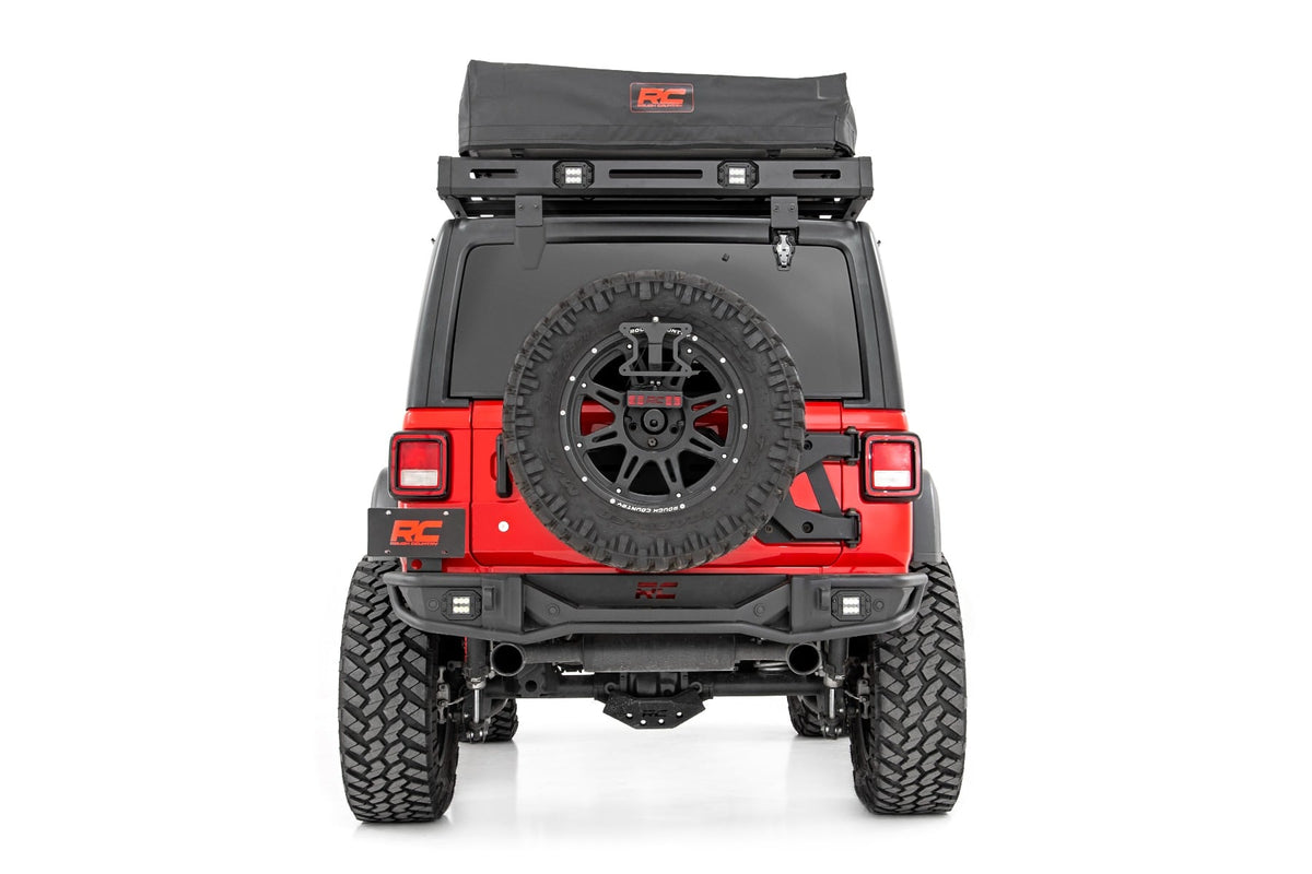 Rough Country - Roof Top Tent - Rack Mount - 12 Volt Accessory & LED Light Kit - 99050 by Rough Country - installed view