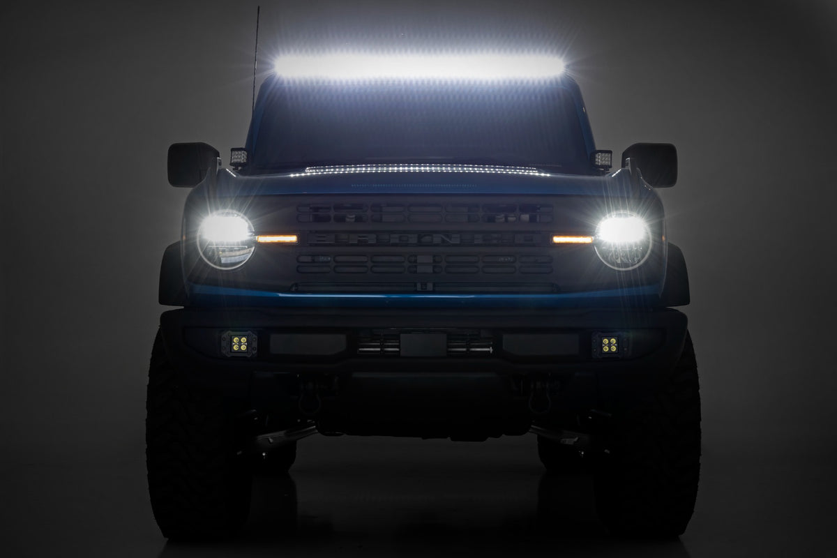 LED Light Kit | Upper Windshield | 50&quot; Black Single Row | Ford Bronco (21-24)