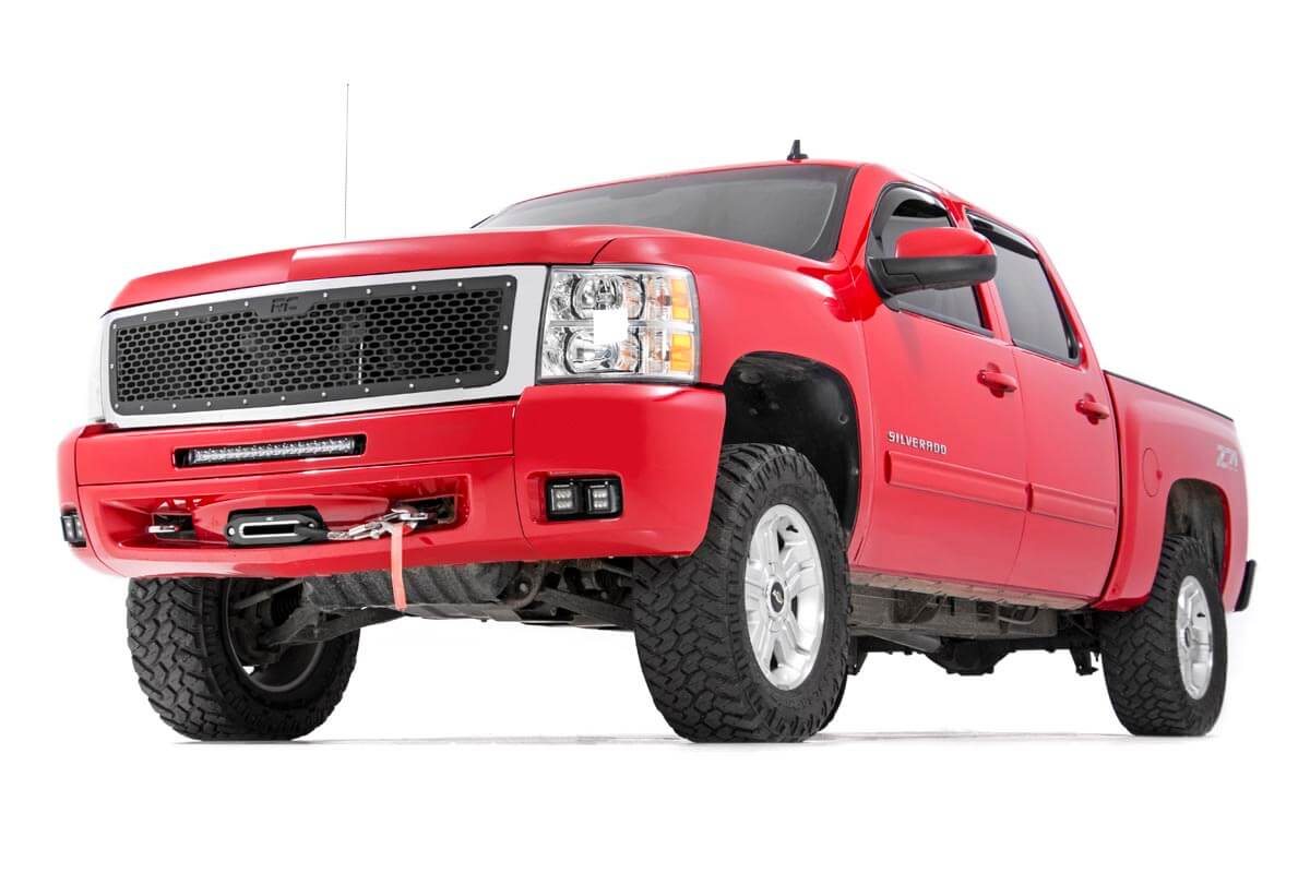 LED Light Kit | Fog Mount | Dual 2&quot; Black Pairs | Chevy Silverado 1500/2500HD/3500HD 2WD/4WD