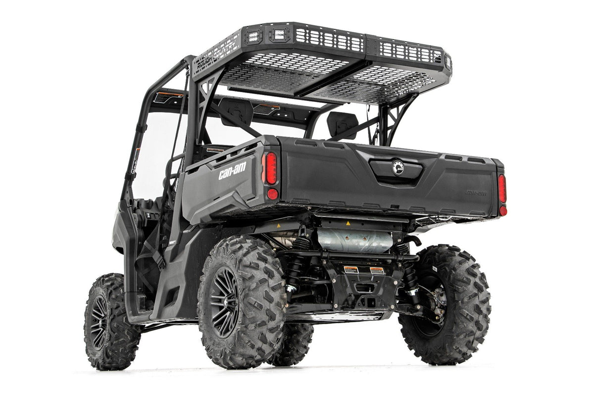 Cargo Rack | Dual 2&quot; Black LED Pairs | Flush Mount | Can-Am Defender HD 5/HD 8/HD 9/HD 10