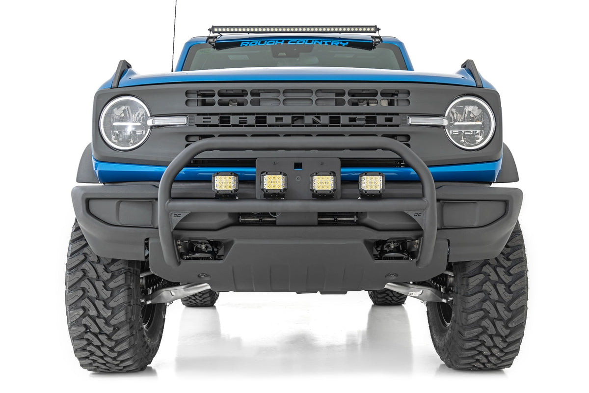 Rough Country - Nudge Bar - 20 Inch Black Single Row LED - Ford Bronco 4WD (2021-2025) - 51046 for 2021-2023 Ford Bronco - de