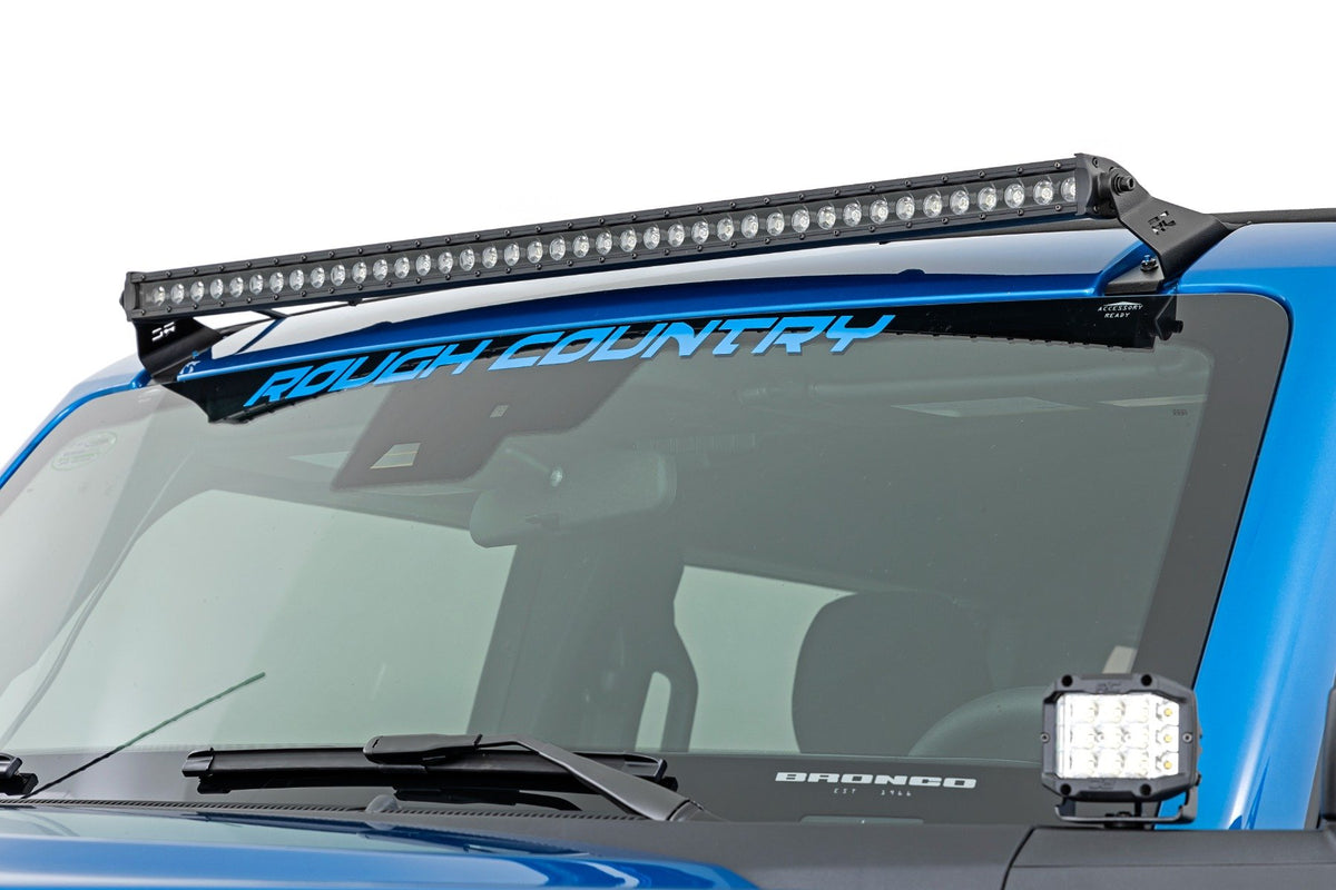 LED Light Kit | Upper Windshield | 40&quot; Black Single Row | Ford Bronco (21-24)