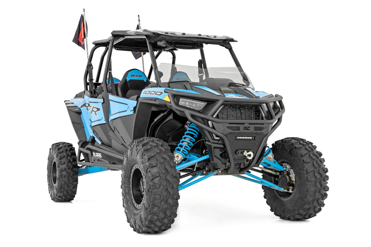 Rough Country - Tubular Bumper - Front - Black Series LED - 6" Light - Slim Line - Polaris RZR XP 1000 - 93131 for 2014-2019 
