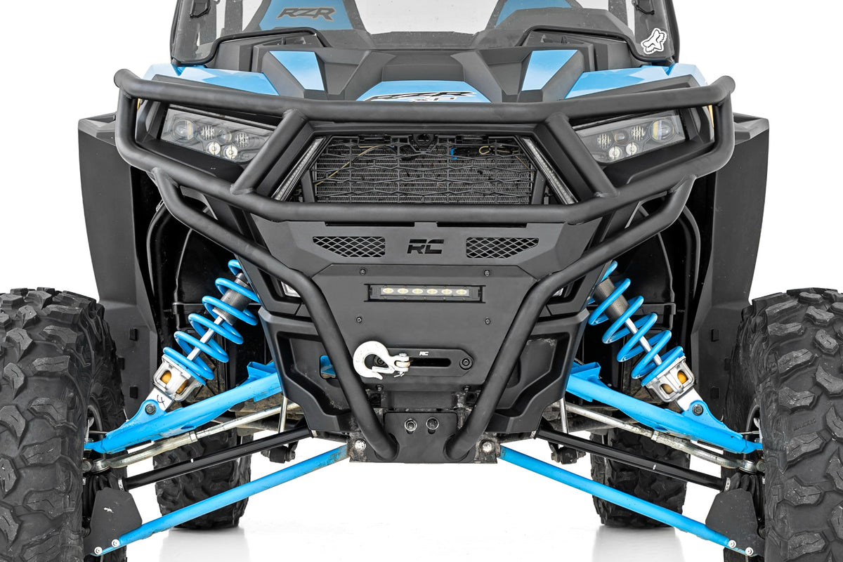Rough Country - Tubular Bumper - Front - Black Series LED - 6" Light - Slim Line - Polaris RZR XP 1000 - 93131 for 2014-2019 