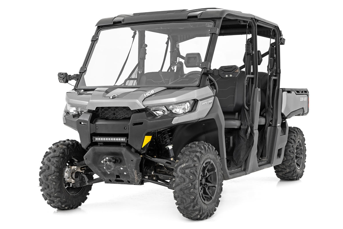 Rough Country - Full Windshield - Scratch Resistant - Can-Am Defender HD 8/HD 9/HD 10 - 98162030 for 2016-2023 Can Am Defende