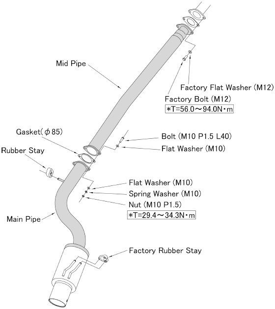 HKS RACING MUFFLER LANCER EVO-X USA - 31008-BM002