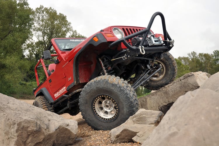 Rough Country - 6 Inch Lift Kit - Long Arm - M1 - Jeep Wrangler TJ 4WD (1997-2006) - 65940 for 1997-2006 Jeep Wrangler - angl
