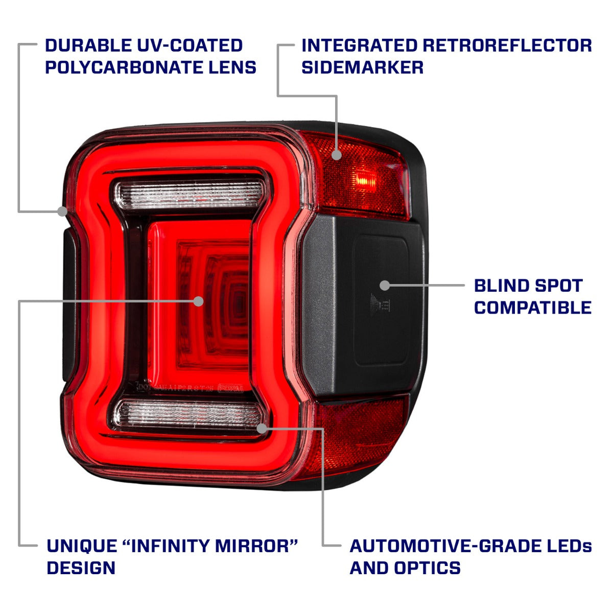 Form Lighting 20-26 Jeep Gladiator LED Tail Lights - Red (Pair) - FL0021