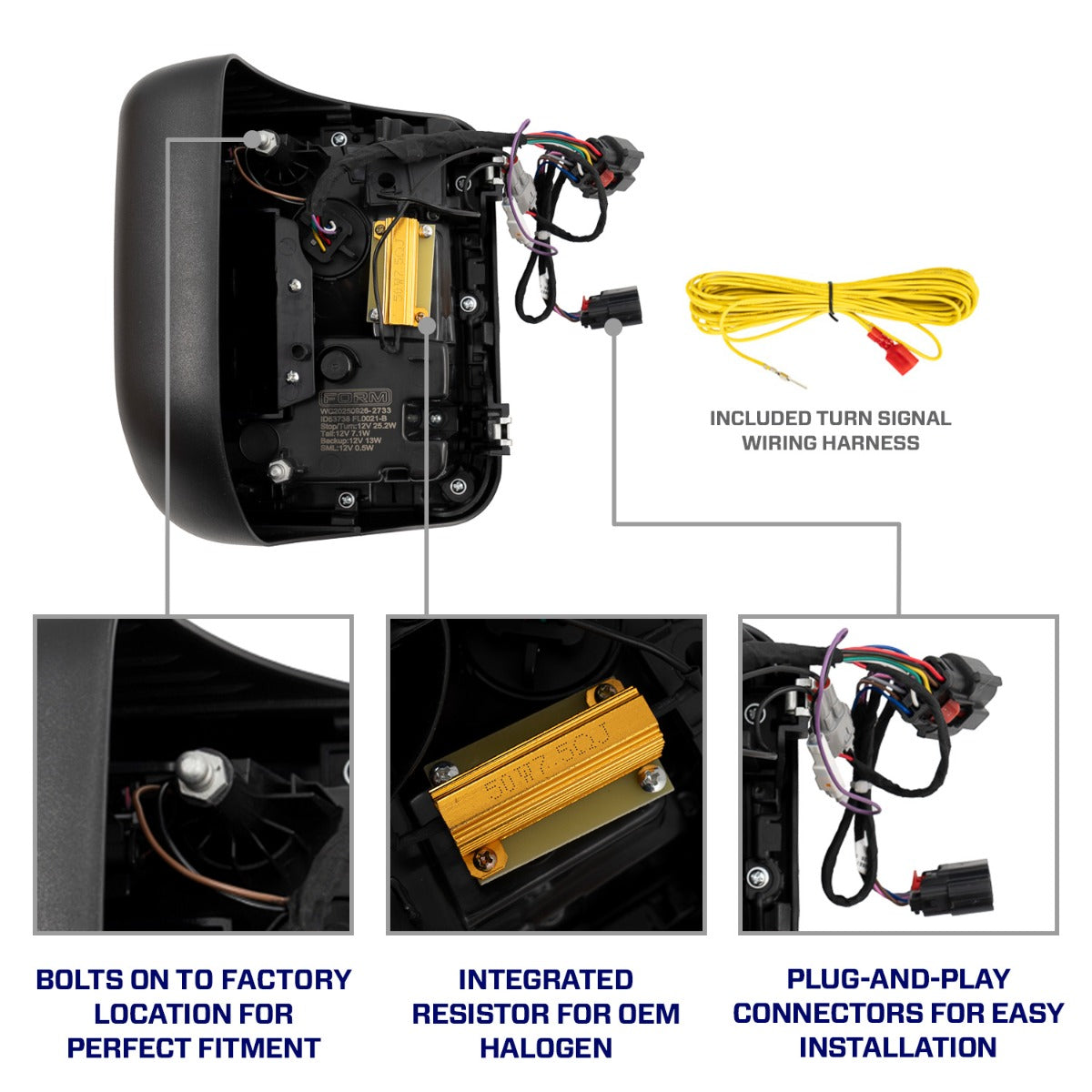 Form Lighting 20-26 Jeep Gladiator LED Tail Lights - Red (Pair) - FL0021