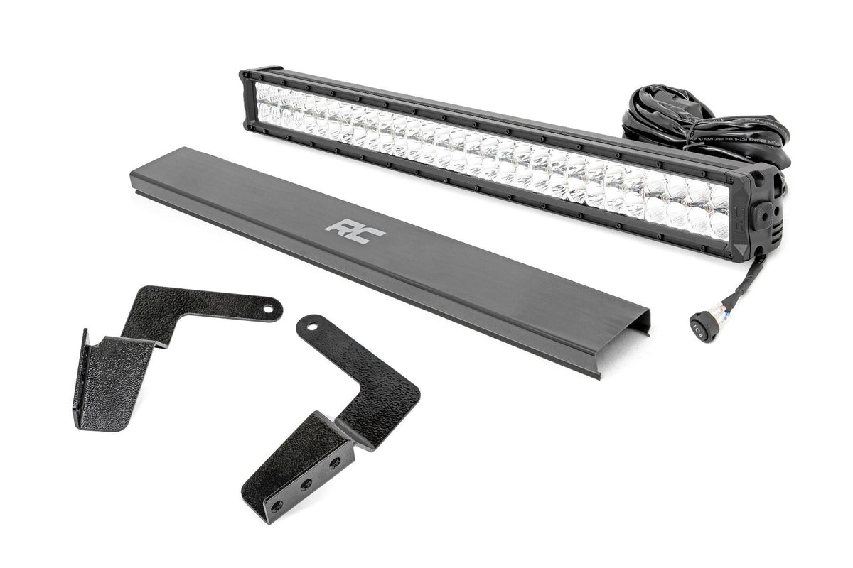 LED Light Kit | Bumper Mount | 30&quot; Chrome Dual Row | White DRL | Toyota FJ Cruiser (07-14)