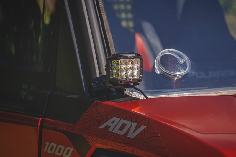 Rough Country - LED Cube Light Kit - Black Series w/ White DRL - Forward Facing - Polaris XPEDITION ADV 5/XPEDITION XP 5 - 93302