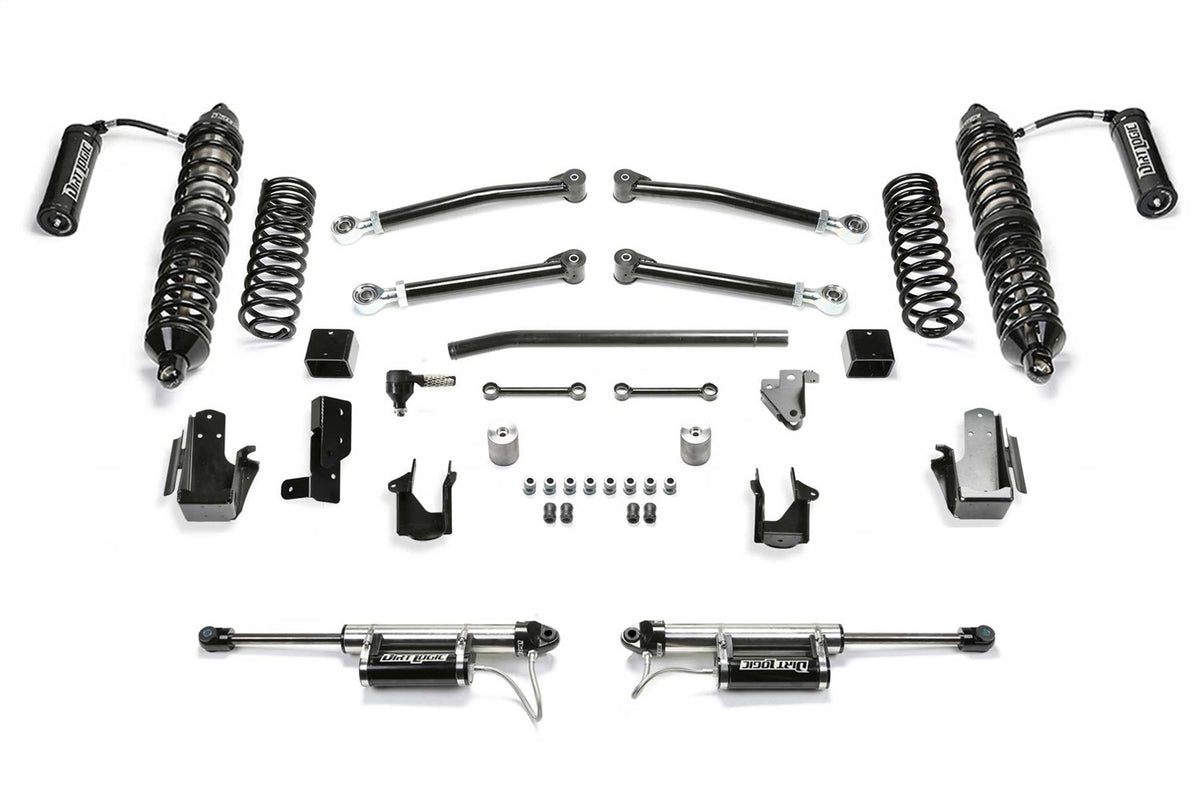 Fabtech 20-22 Jeep JL 4WD Diesel 5in Trail w/DLSS 2.5 Coilover Resi & RR DLSS Resi - K4224DL
