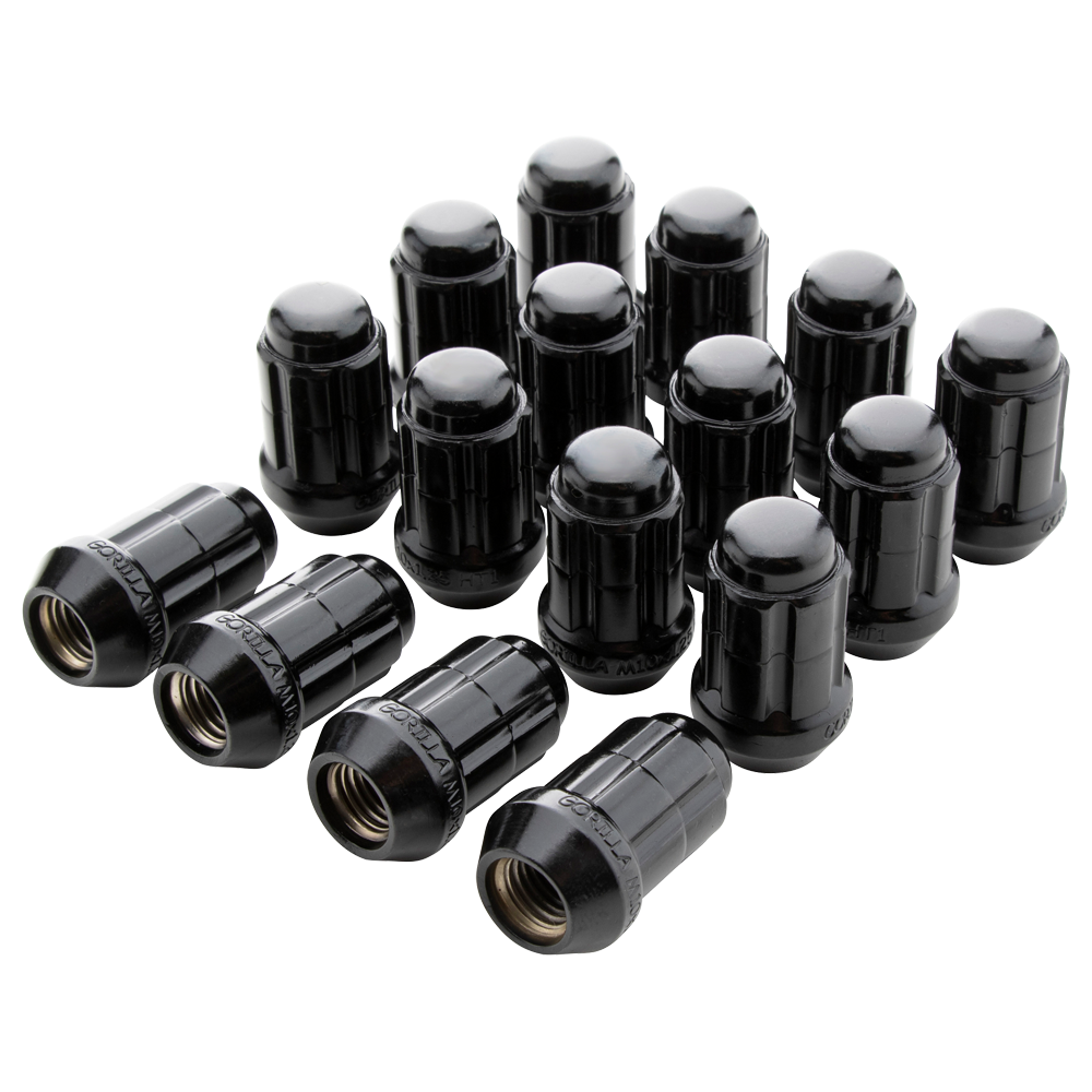 Gorilla Automotive - 4lug 10-1.25 Spline Wik W/valves Blk Gor - K4CS-10125BGR