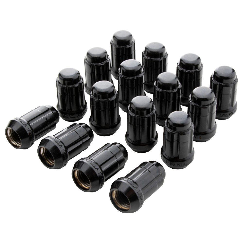 Gorilla Automotive - 4lug 12-1.25 Spline Wik W/valves Blk Gor - K4CS-12125BGR