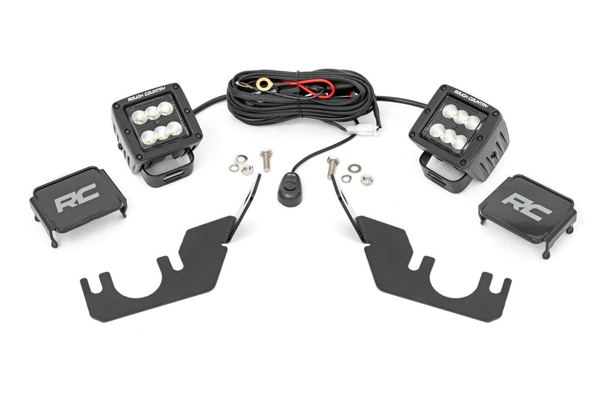 LED Light Kit | Rear Mount | 2&quot; Black Pair | Flood | Kawasaki Teryx 800/Teryx4 800 