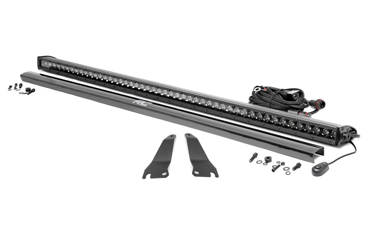 LED Light | Cage Mount | 50&quot; Black Single Row | Kawasaki Teryx