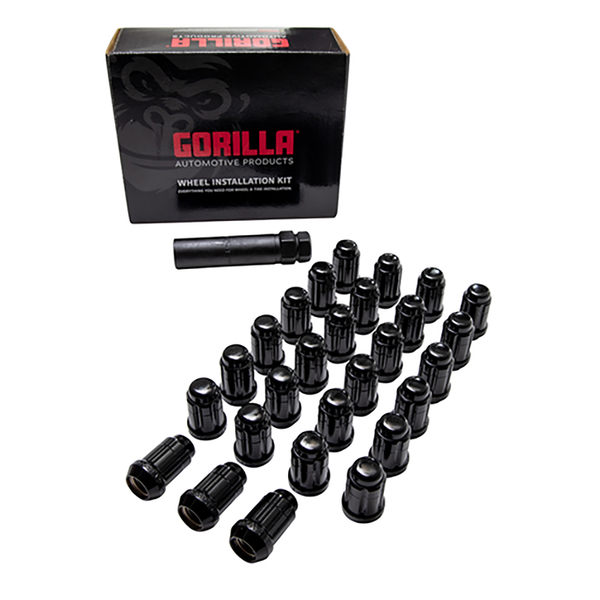 Gorilla Automotive - 27-pack 12-1.50 Spline Wik Brnco Blk Gor - KBRS-12150BGR