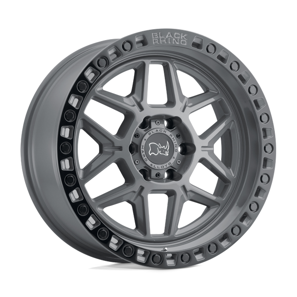 Black Rhino Kelso 20X9 6X139.7 +12MM Battleship Gray W/ Black Ring