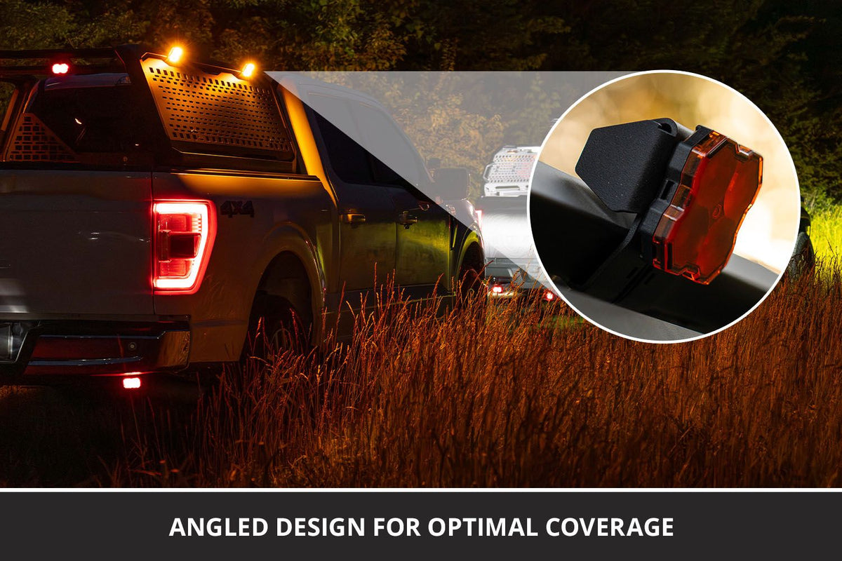 Diode Dynamics Stage Series LED Scene Light Kit for Kuat IBEX Bed Rack - DD8443 by Diode Dynamics - installed view