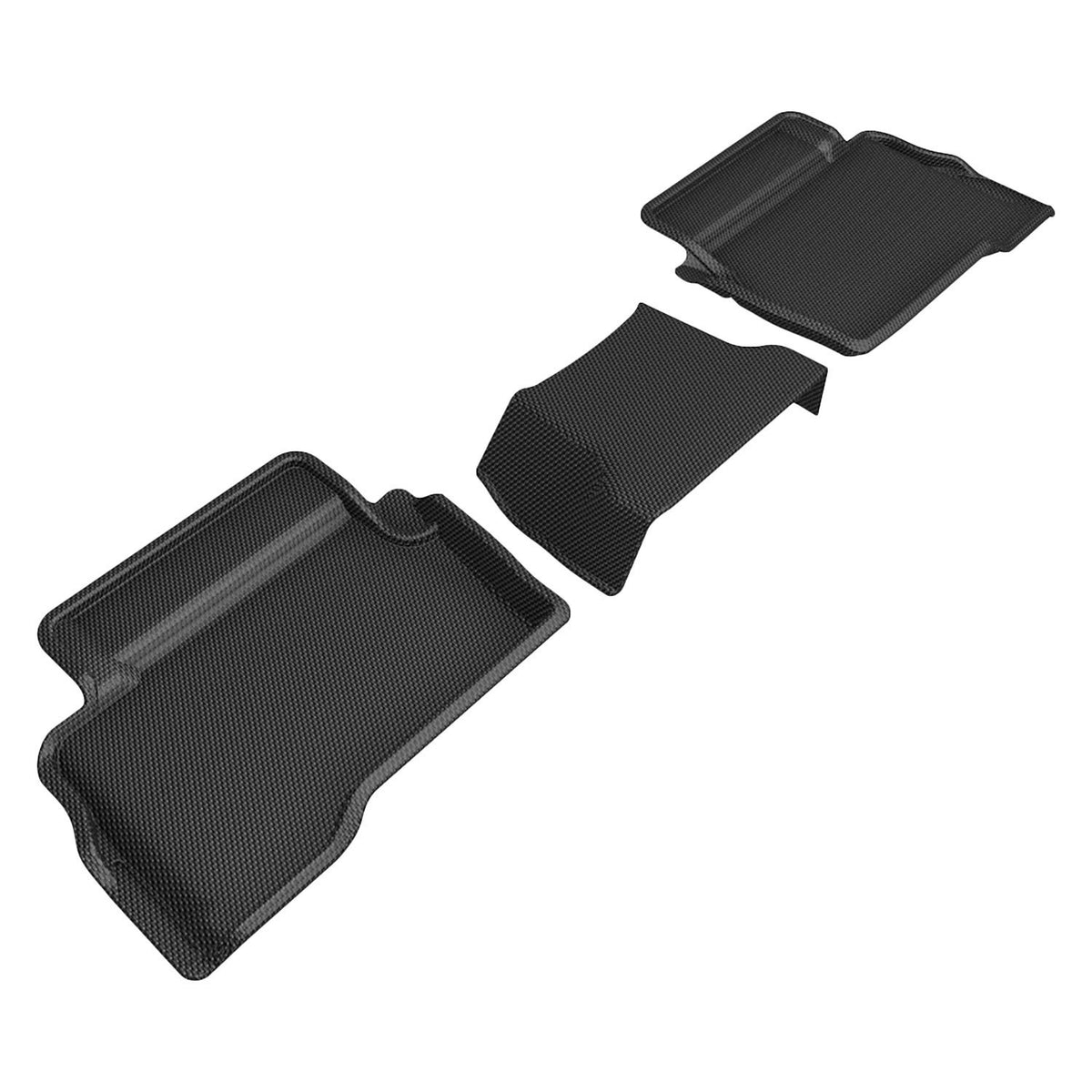 3D MAXpider 2024+ Toyota Tacoma Double Cab Kagu 2nd Row Floormats - Black - L1TY32221509