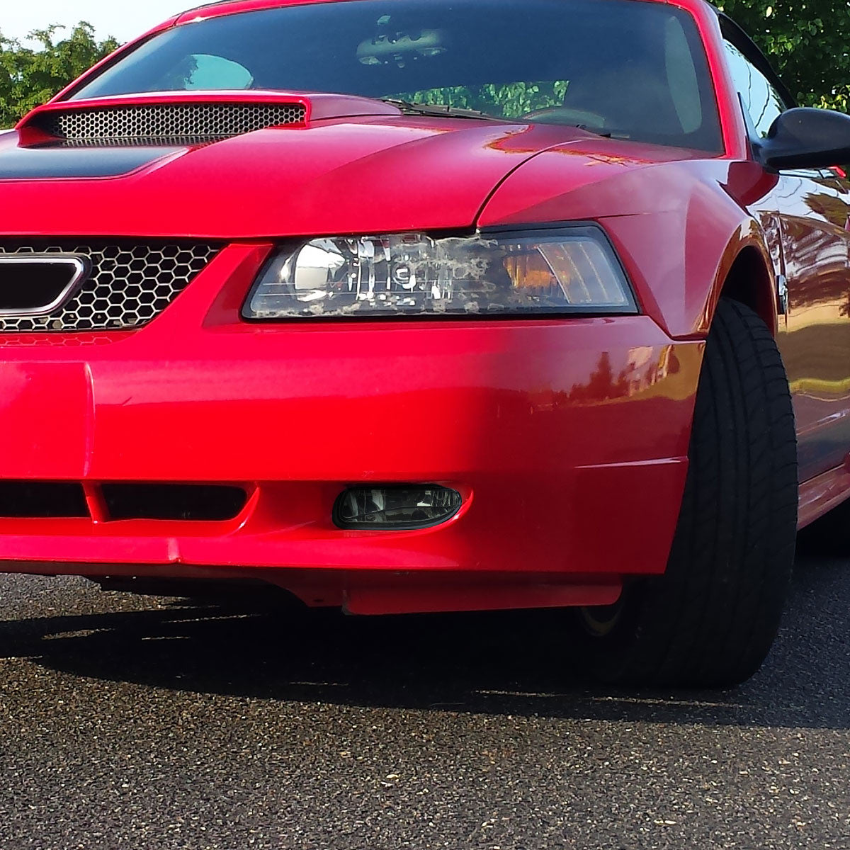 Spec-D Tuning - 1999-2004 Ford Mustang 899 Fog Lights Kit w/ Switch & Wiring Harness (Chrome Housing/Smoked Lens) - LF-MST99G-HZ