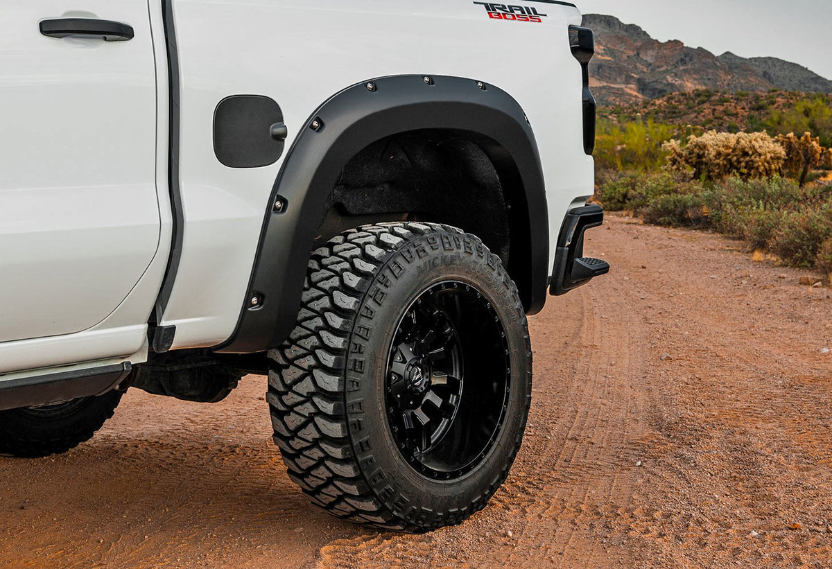 Pocket Fender Flares | GLT Glacier Blue | Chevy Silverado 1500 2WD/4WD (2022-2024)