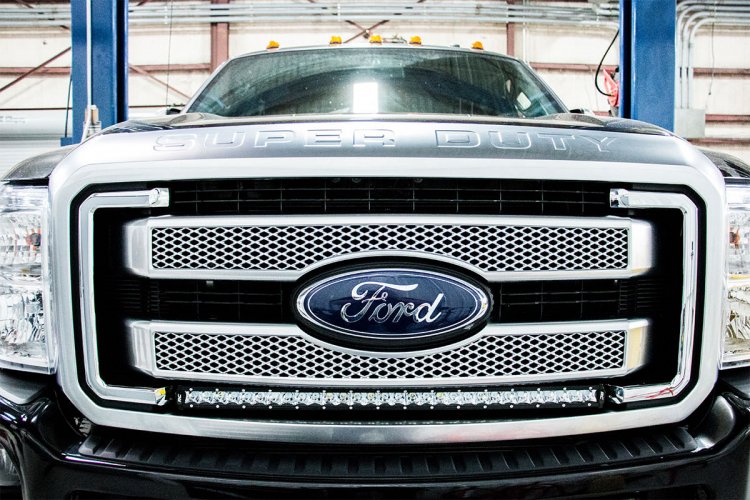 LED Light Kit | Grill Mount | 30&quot; Black Single Row | Ford F-250/F-350 Super Duty (11-16)