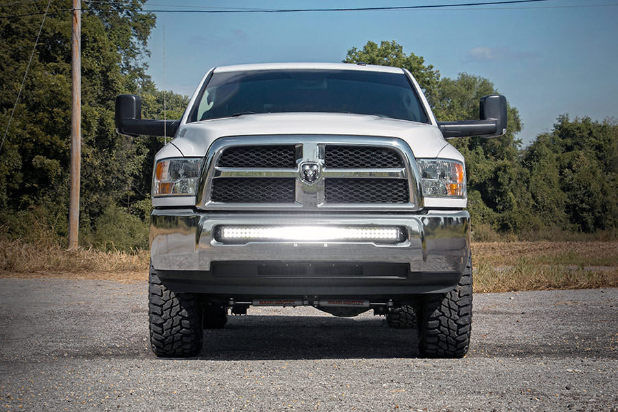 Rough Country - LED Light Kit - Bumper Mount - 40" Black Dual Row - Ram 2500/3500 4WD (10-18) - 70570B by Rough Country - det