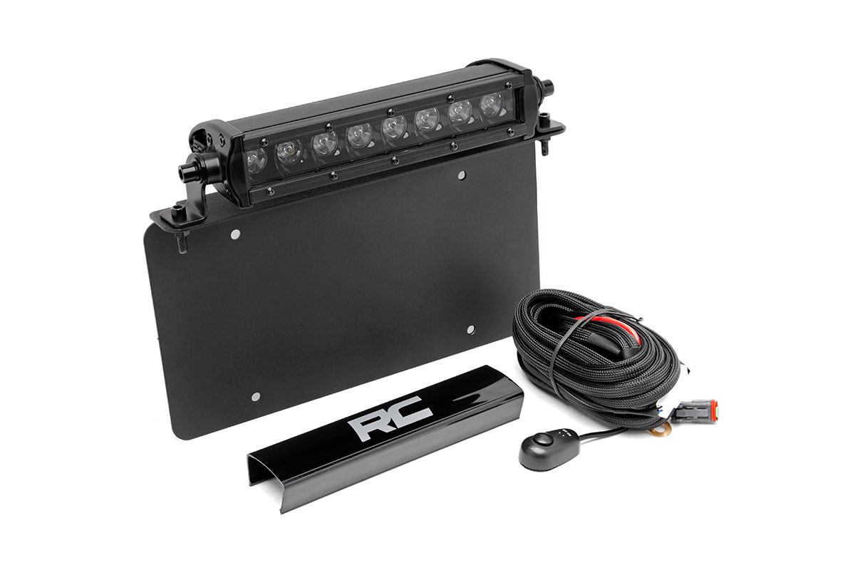 Rough Country - LED Light Kit - License Plate Mount - 8" Single Row Black Series - 70183 by Rough Country - angle view